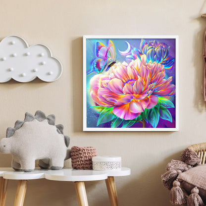 Flowers And Butterflies - Full Round Drill Diamond Painting 30*30CM