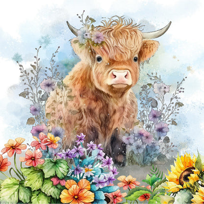 Highland Cattle - Full Round Drill Diamond Painting 30*30CM