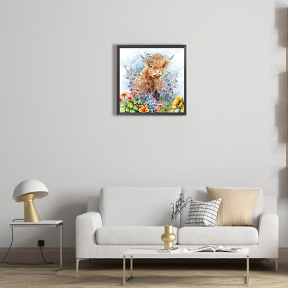Highland Cattle - Full Round Drill Diamond Painting 30*30CM