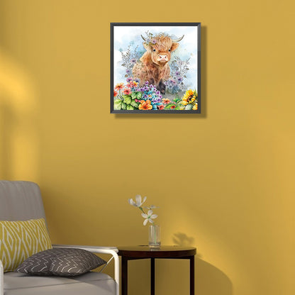Highland Cattle - Full Round Drill Diamond Painting 30*30CM