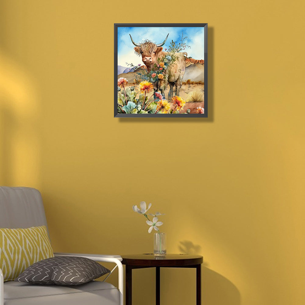 Highland Cattle - Full Round Drill Diamond Painting 30*30CM