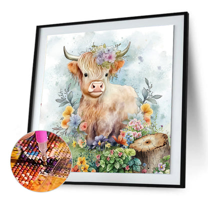 Highland Cattle - Full Round Drill Diamond Painting 30*30CM