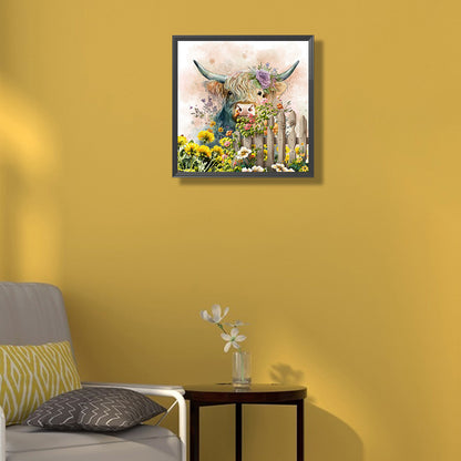 Highland Cattle - Full Round Drill Diamond Painting 30*30CM