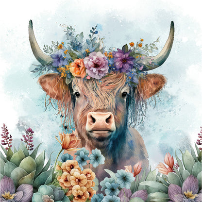Highland Cattle - Full Round Drill Diamond Painting 30*30CM