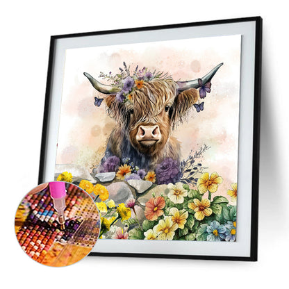 Highland Cattle - Full Round Drill Diamond Painting 30*30CM