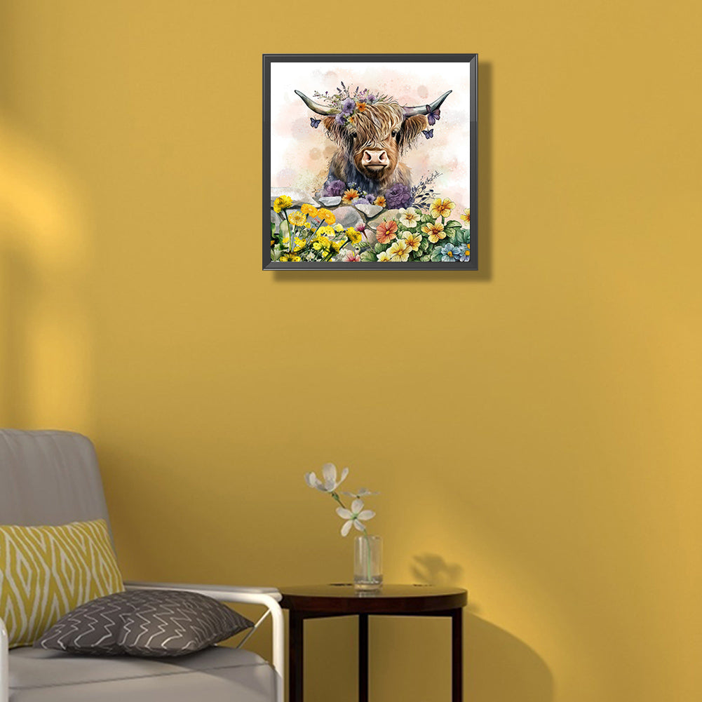 Highland Cattle - Full Round Drill Diamond Painting 30*30CM