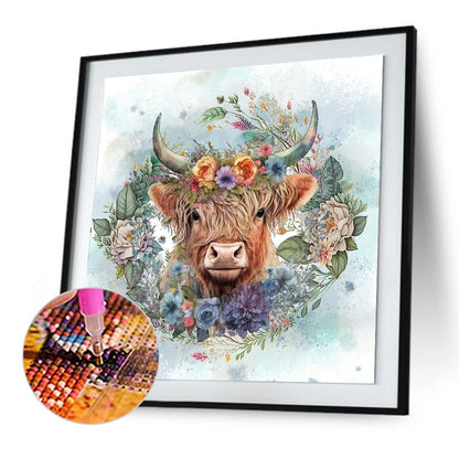 Highland Cattle - Full Round Drill Diamond Painting 30*30CM