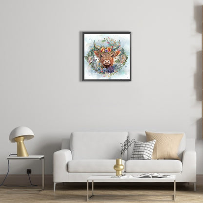 Highland Cattle - Full Round Drill Diamond Painting 30*30CM