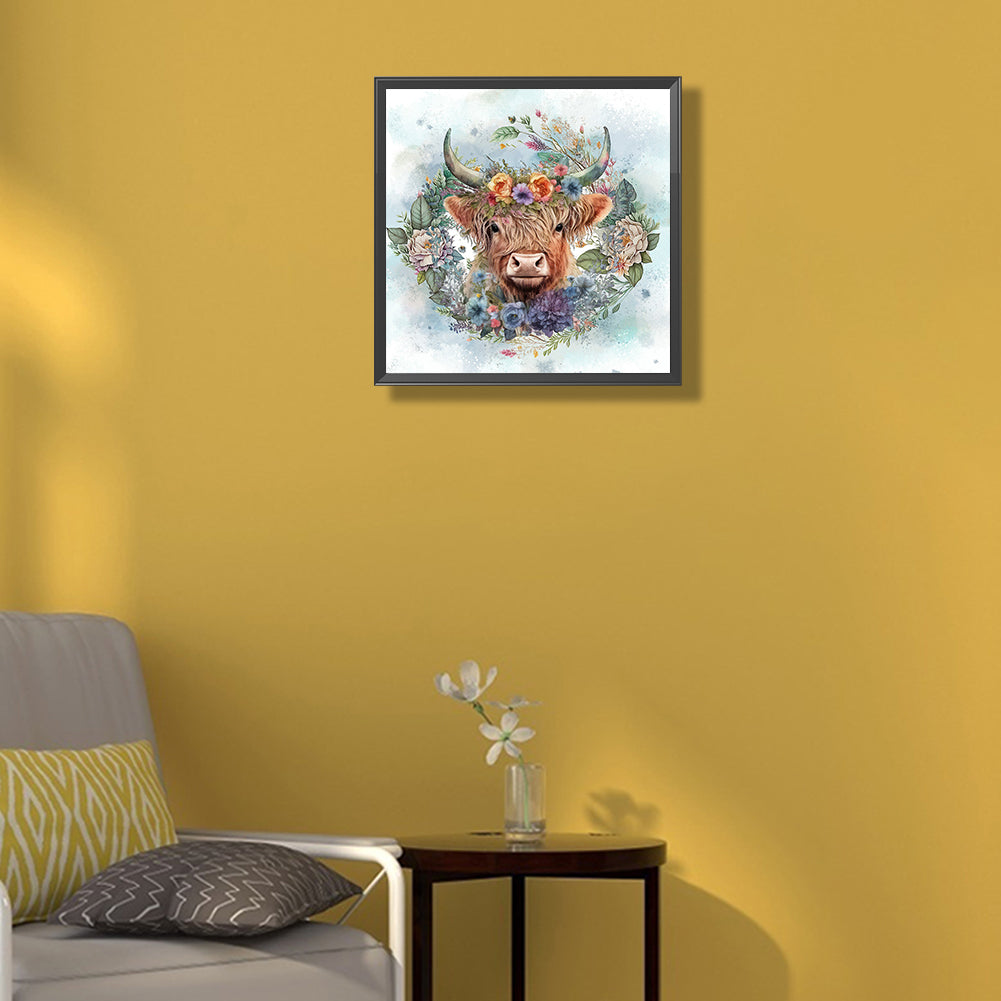 Highland Cattle - Full Round Drill Diamond Painting 30*30CM
