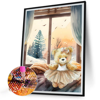 Teddy Bear - Full Round Drill Diamond Painting 30*40CM