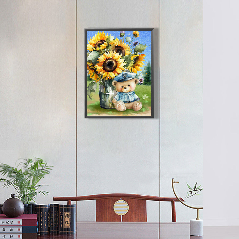 Teddy Bear - Full Round Drill Diamond Painting 30*40CM