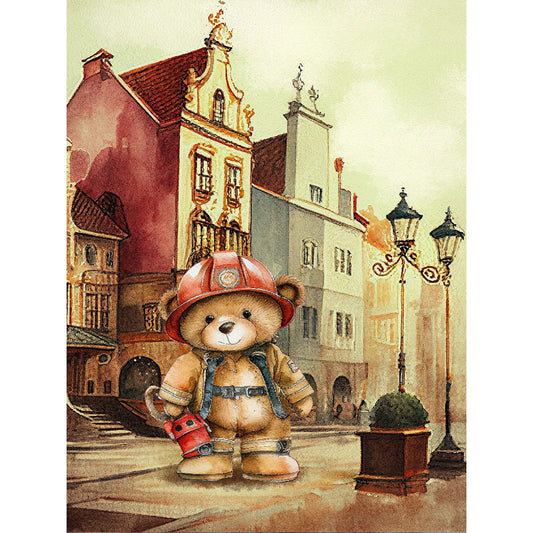 Teddy Bear - Full Round Drill Diamond Painting 30*40CM