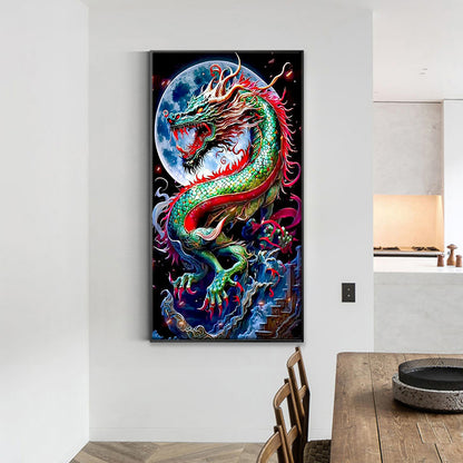Moonlight Dire Dragon - Full Round Drill Diamond Painting 40*70CM