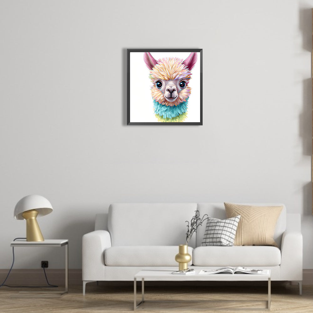 Big Head Alpaca - Full Round Drill Diamond Painting 30*30CM