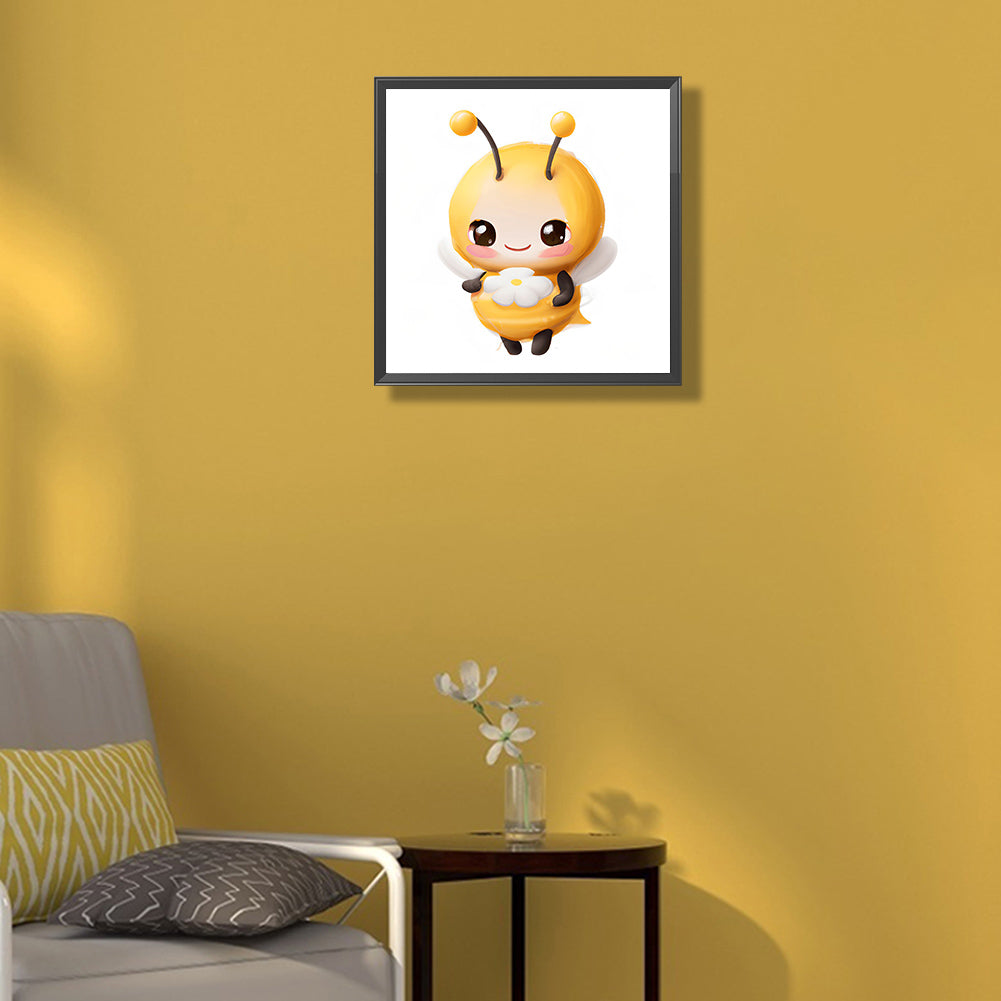 Big Head Animal Bee - Full Round Drill Diamond Painting 30*30CM