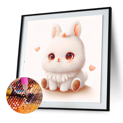 Big Head Animal Bunny - Full Round Drill Diamond Painting 30*30CM