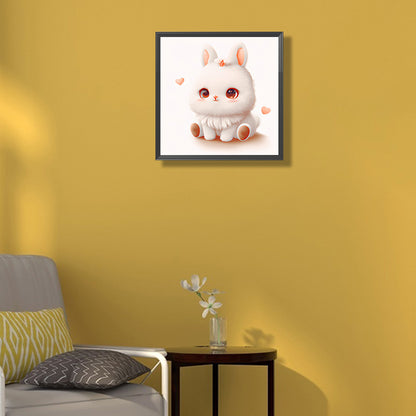 Big Head Animal Bunny - Full Round Drill Diamond Painting 30*30CM