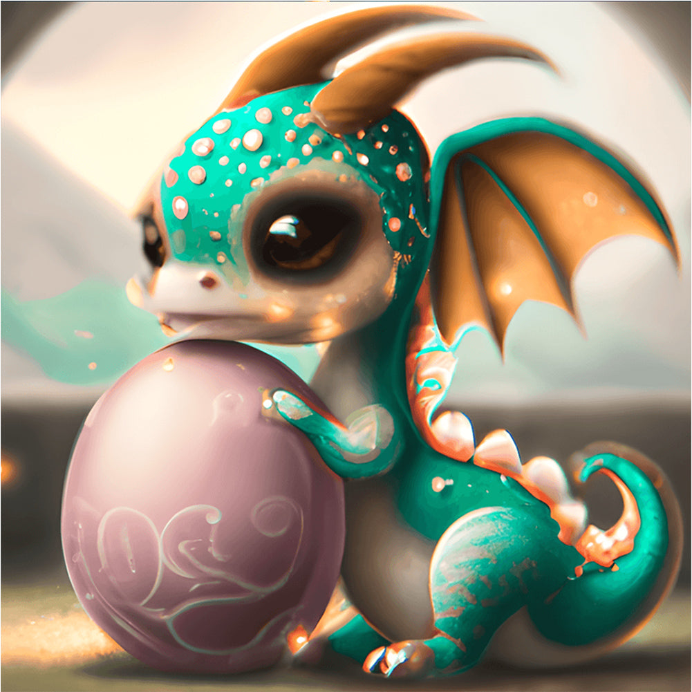 Cartoon Pterodactyl - Full Round Drill Diamond Painting 30*30CM