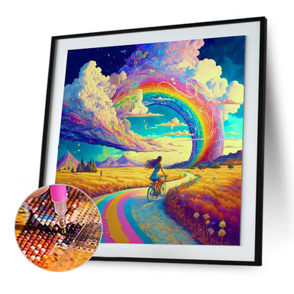 Rainbow Girl - Full Round Drill Diamond Painting 30*30CM