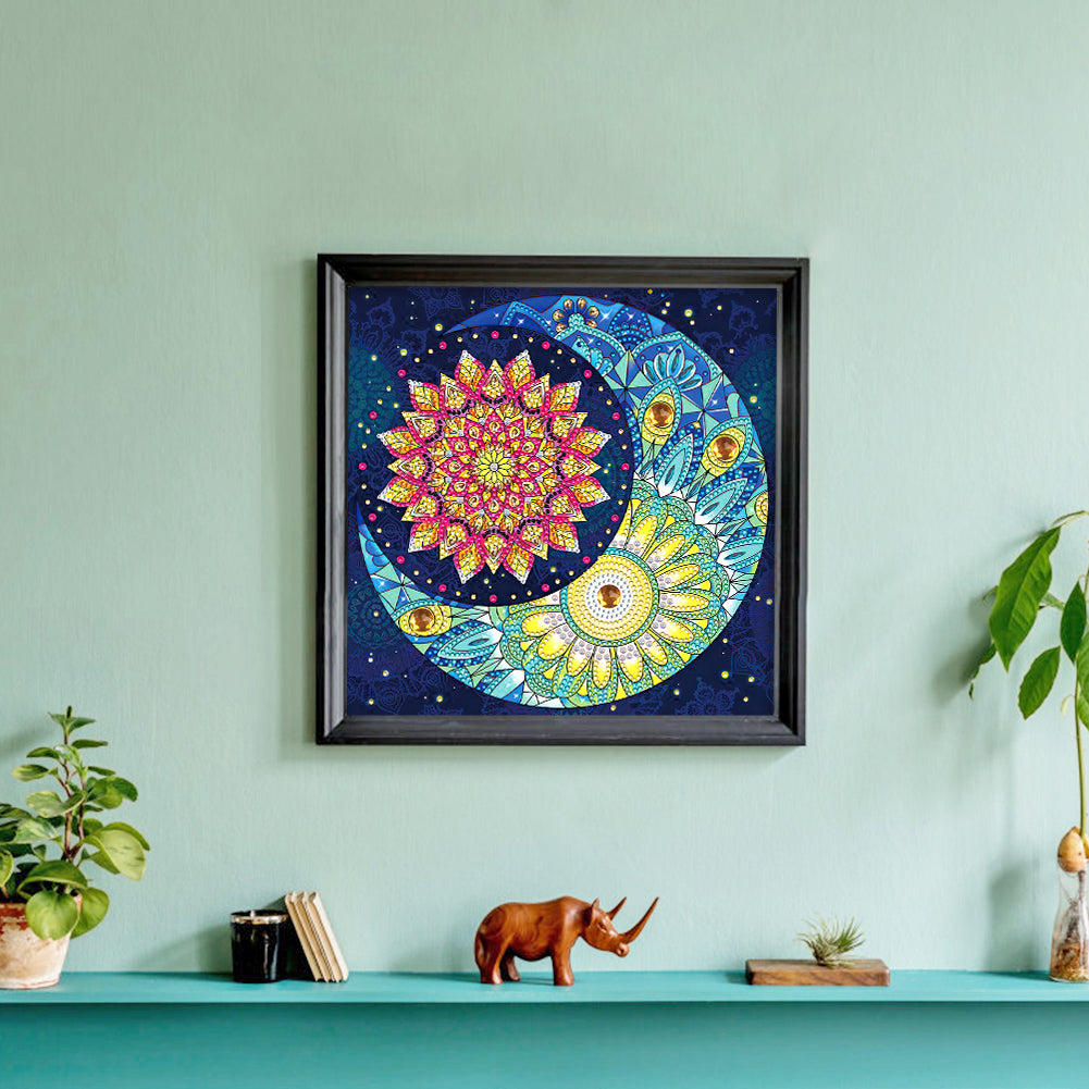 Sun And Moon - Special Shaped Drill Diamond Painting 30*30CM