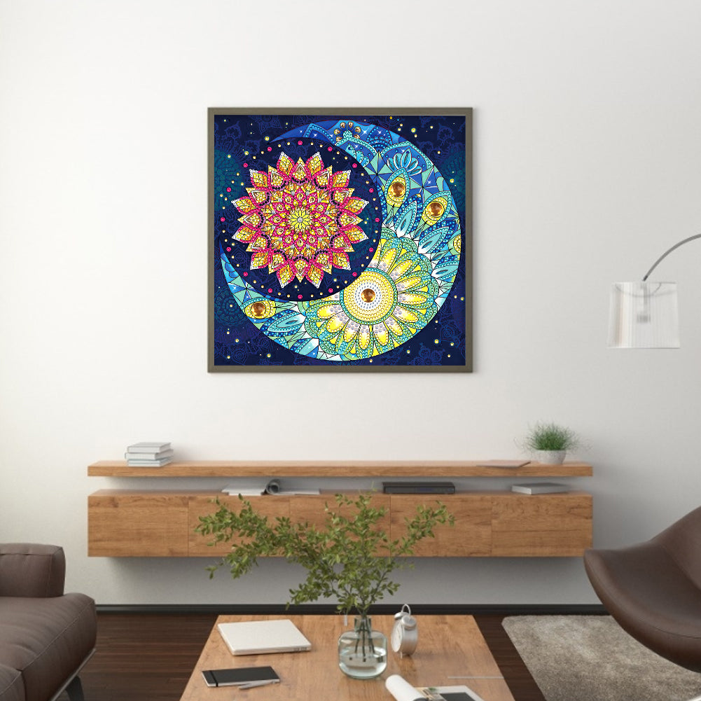 Sun And Moon - Special Shaped Drill Diamond Painting 30*30CM