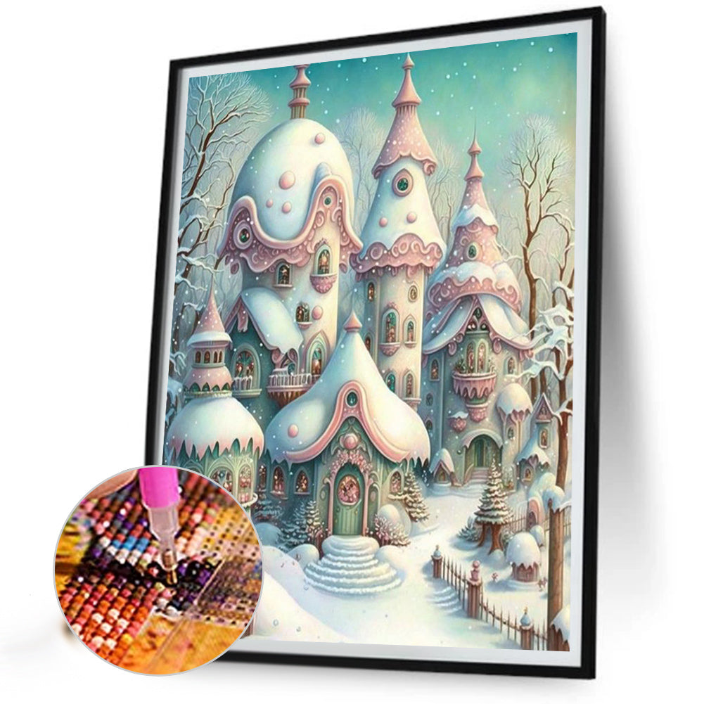 Winter Cabin - Full Square Drill Diamond Painting 30*40CM