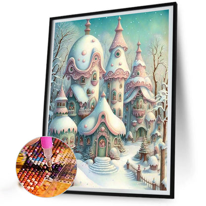 Winter Cabin - Full Square Drill Diamond Painting 30*40CM