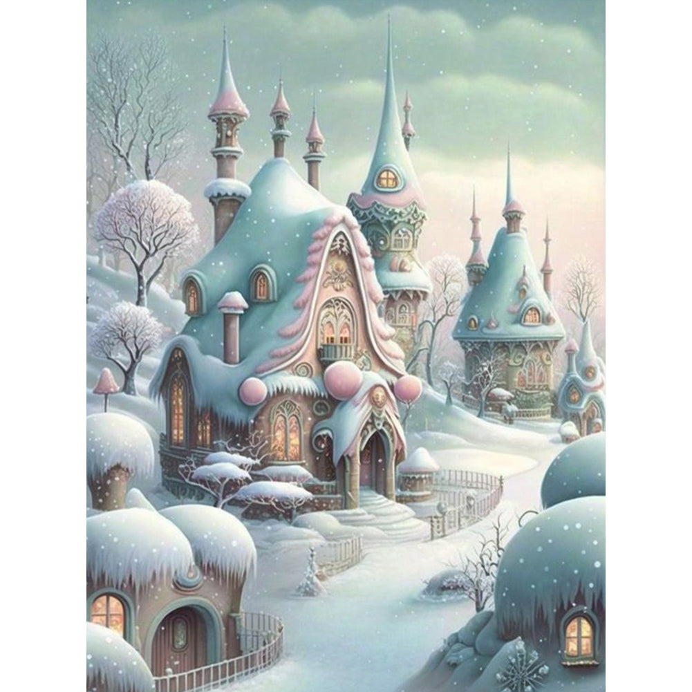 Winter Cabin - Full Square Drill Diamond Painting 30*40CM
