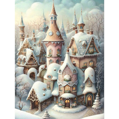 Winter Cabin - Full Square Drill Diamond Painting 30*40CM