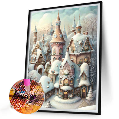 Winter Cabin - Full Square Drill Diamond Painting 30*40CM