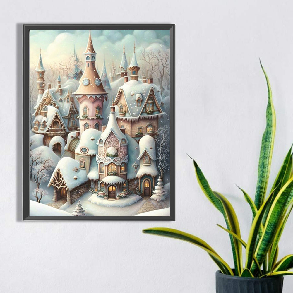 Winter Cabin - Full Square Drill Diamond Painting 30*40CM