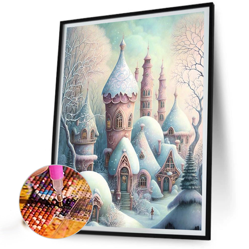 Winter Cabin - Full Square Drill Diamond Painting 30*40CM