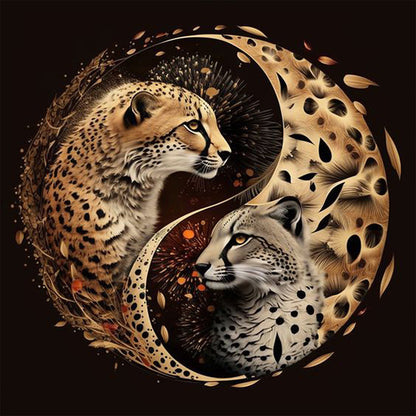 Tai Chi Animal - Leopard - Full Square Drill Diamond Painting 40*40CM