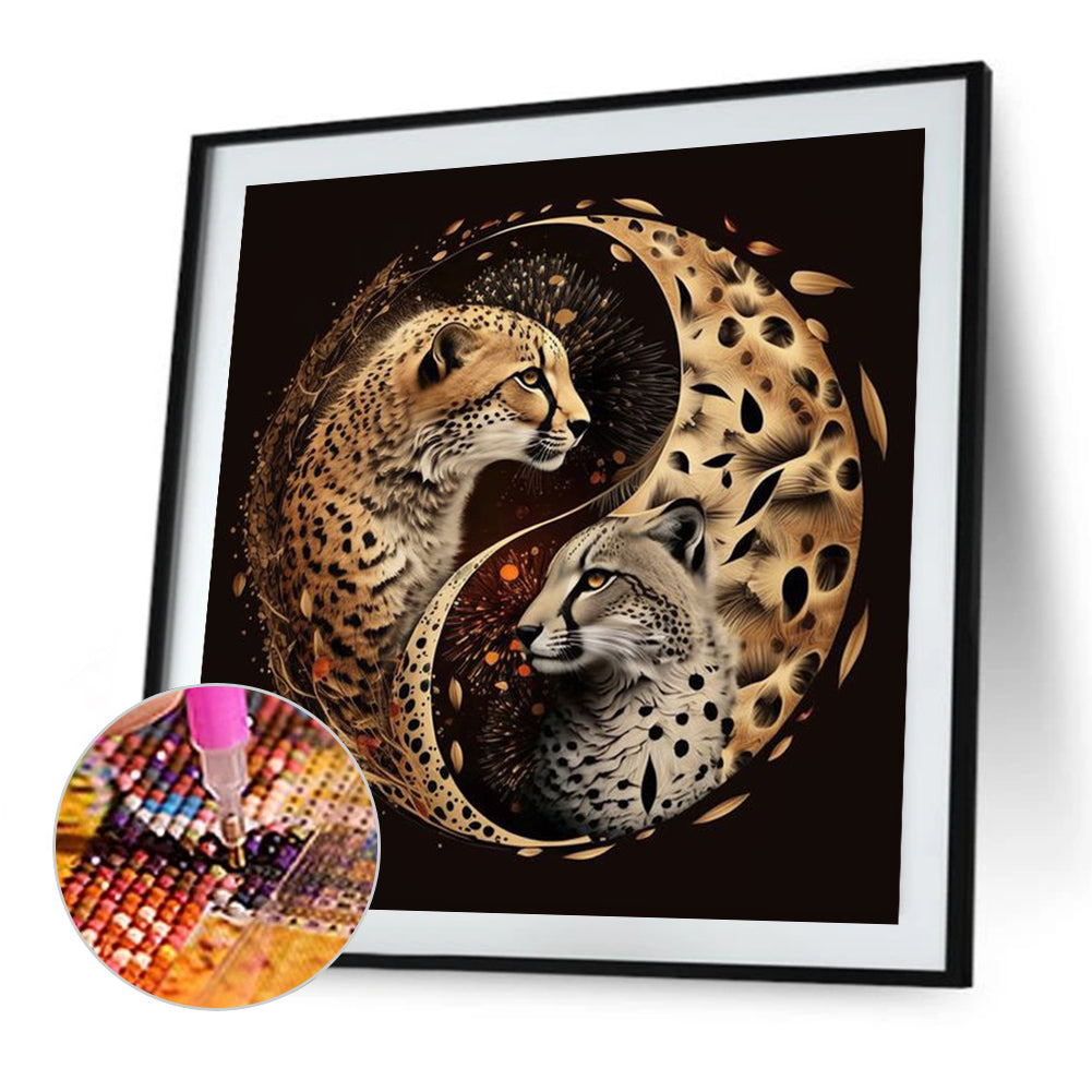 Tai Chi Animal - Leopard - Full Square Drill Diamond Painting 40*40CM