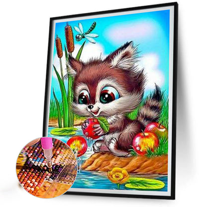 Animals Playing In The Wild - Full Round Drill Diamond Painting 30*40CM