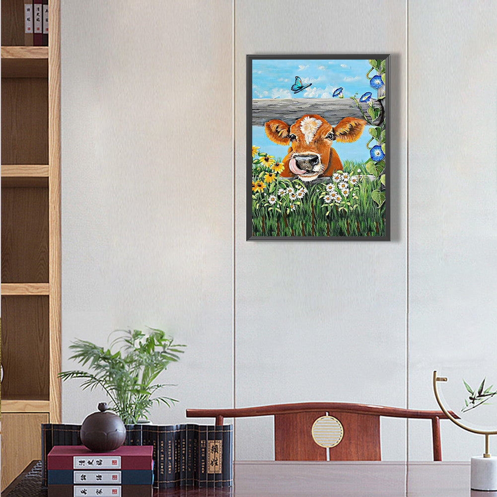 Animals Playing In The Wild - Full Round Drill Diamond Painting 30*40CM