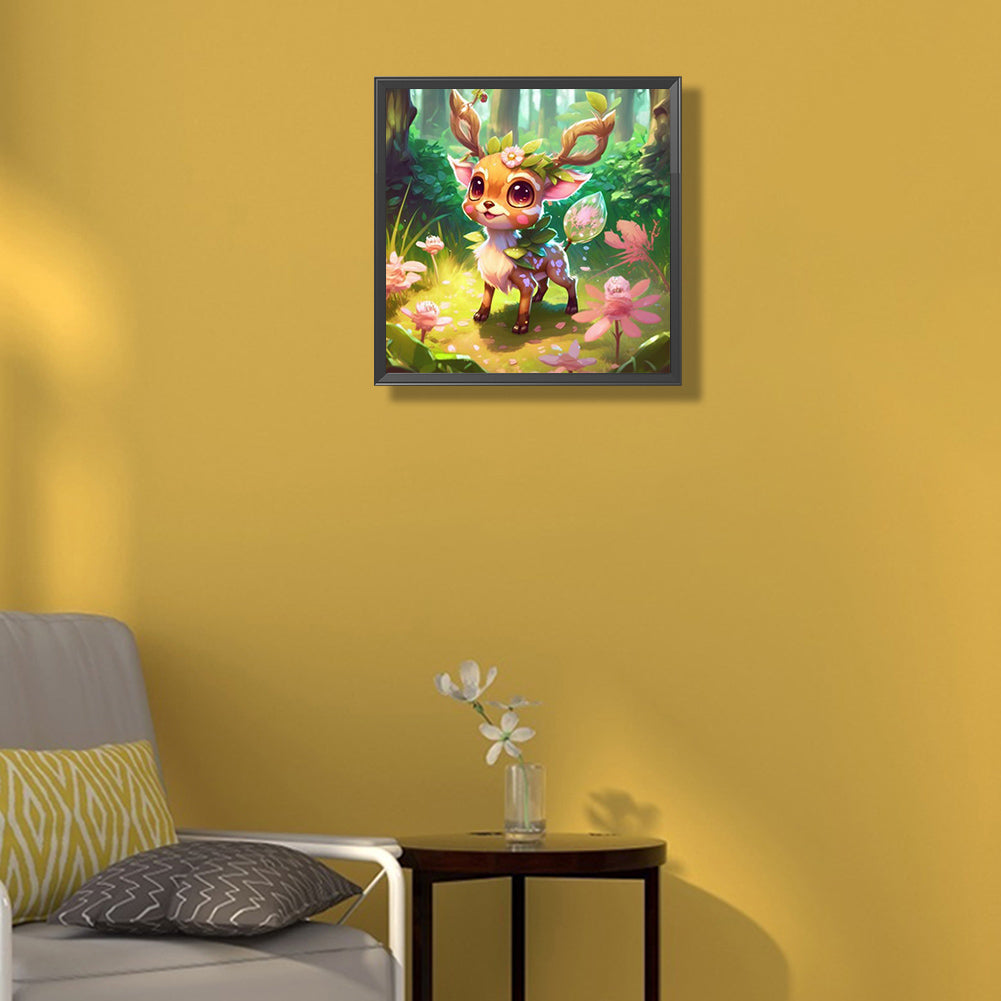 Animals Playing In The Wild - Full Round Drill Diamond Painting 30*30CM