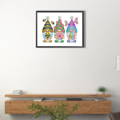 Bee Season Gnome - Special Shaped Drill Diamond Painting 40*30CM