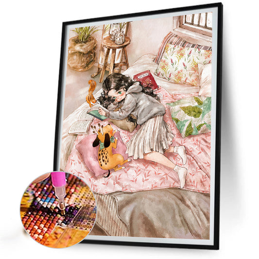Little Girl - Full Round Drill Diamond Painting 30*40CM