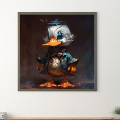 Rainy Night Donald Duck - Full Round Drill Diamond Painting 30*30CM