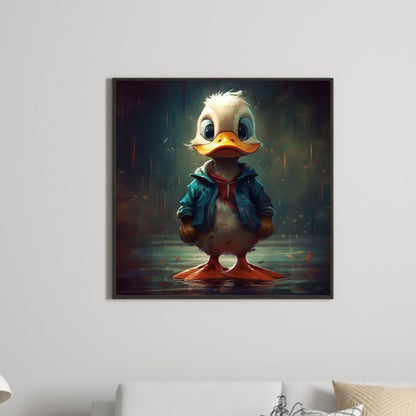 Rainy Night Donald Duck - Full Round Drill Diamond Painting 30*30CM