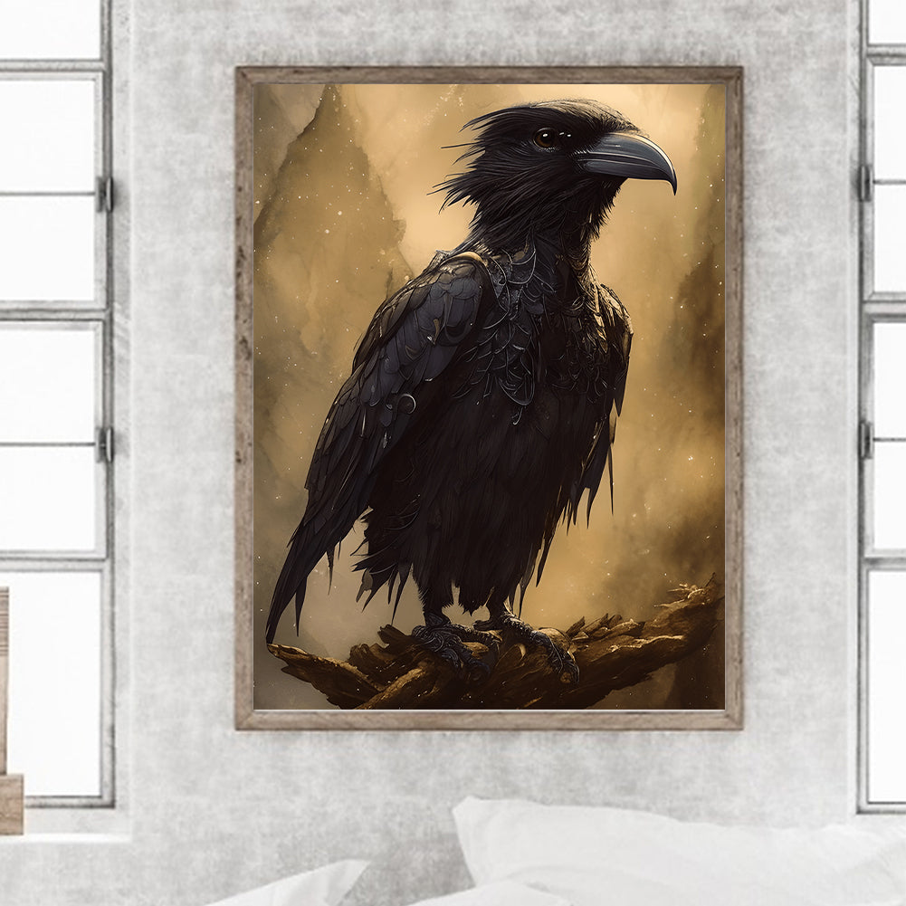 Black Crow - Full Round Drill Diamond Painting 30*40CM