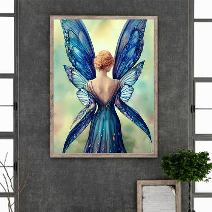 Butterfly Wings Woman - Full Round Drill Diamond Painting 30*40CM