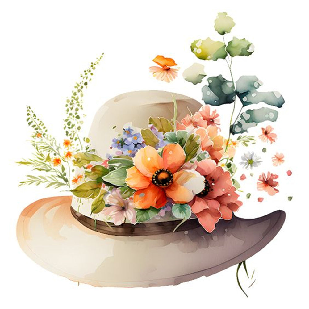 Hat - Full Round Drill Diamond Painting 30*30CM