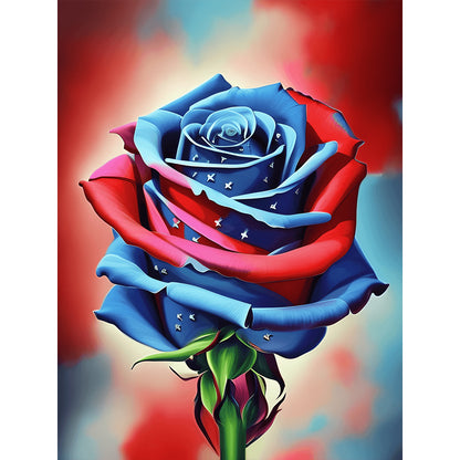 Independence Day Flag Rose - Full Round Drill Diamond Painting 30*40CM