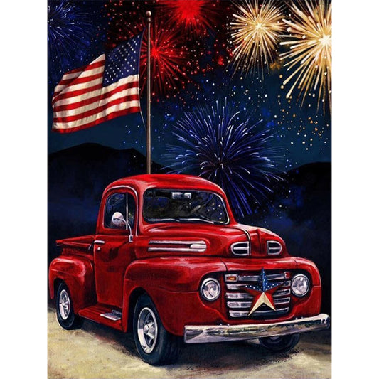 Independence Day - Full Round Drill Diamond Painting 30*40CM