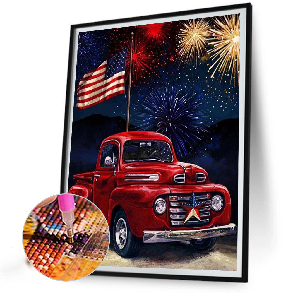 Independence Day - Full Round Drill Diamond Painting 30*40CM