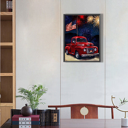 Independence Day - Full Round Drill Diamond Painting 30*40CM