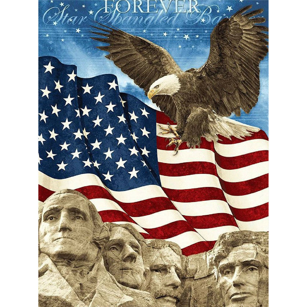 Independence Day - Full Round Drill Diamond Painting 30*40CM