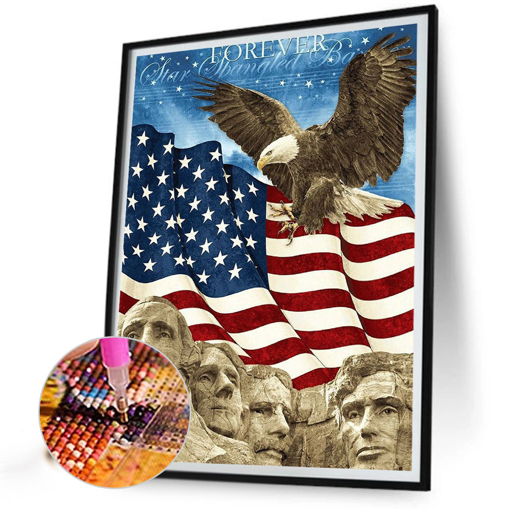 Independence Day - Full Round Drill Diamond Painting 30*40CM